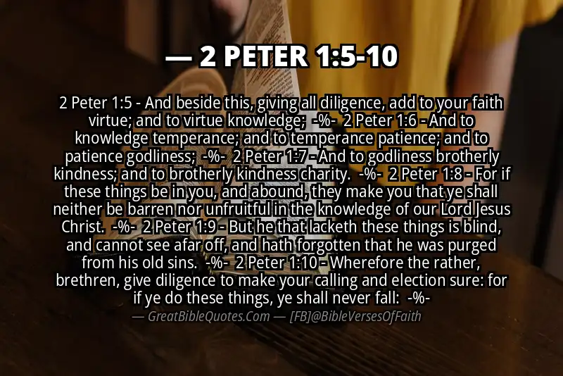 Image for 2 PETER 1:5-10 Bible verse
