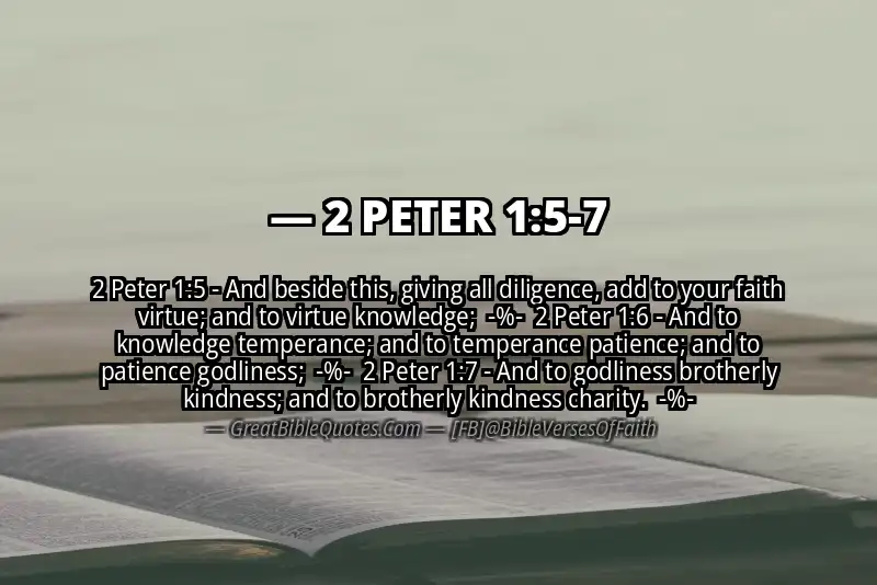 Image for 2 PETER 1:5-7 Bible verse