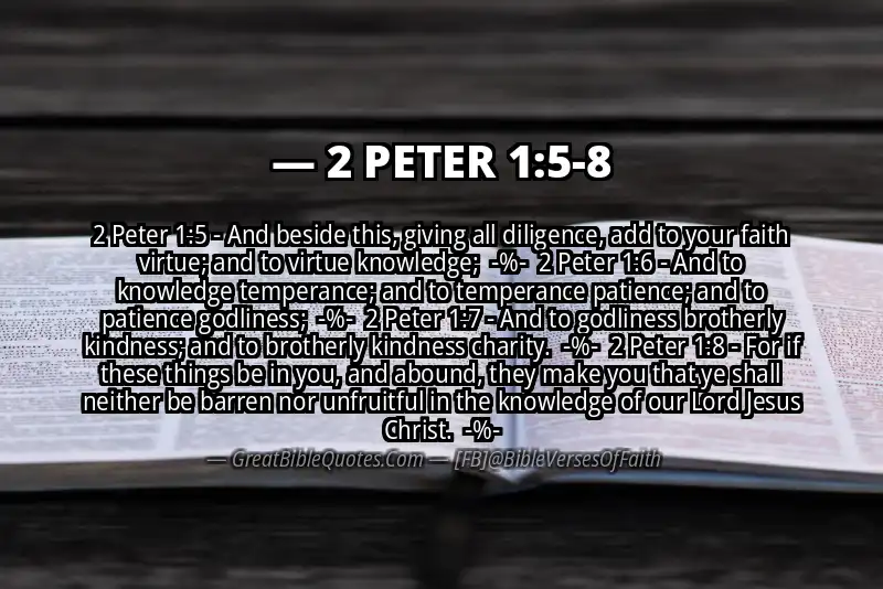 Image for 2 PETER 1:5-8 Bible verse