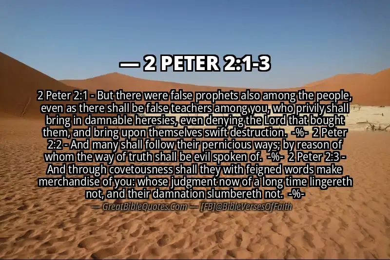 Image for 2 PETER 2:1-3 Bible verse