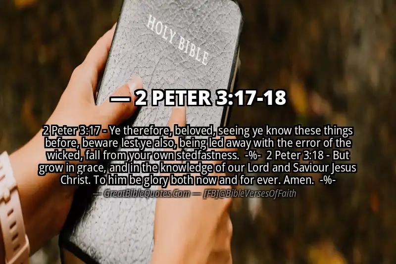 Image for 2 PETER 3:17-18 Bible verse