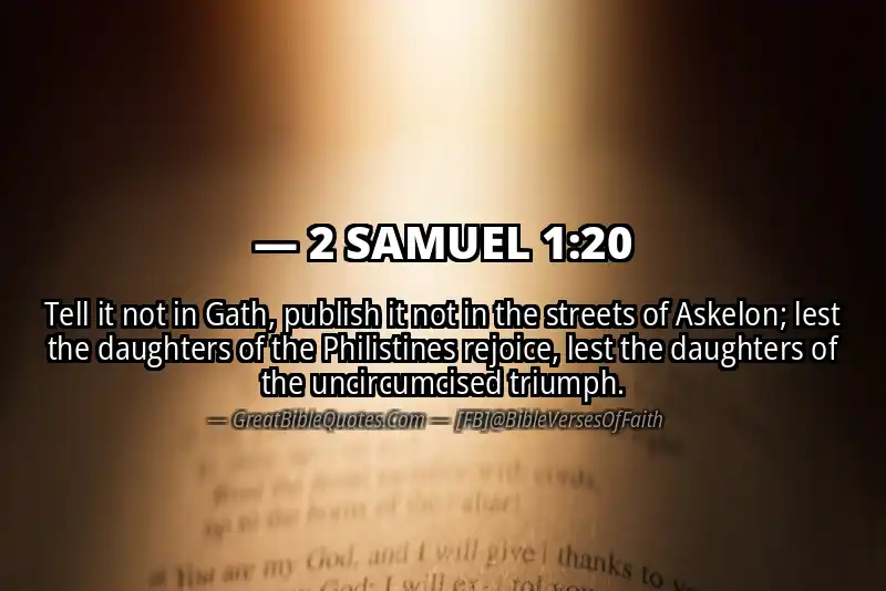 Bible verse: 2 SAMUEL 1:20 Image