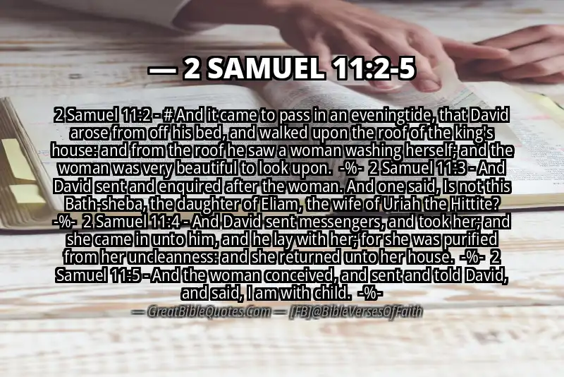 Image for 2 SAMUEL 11:2-5 Bible verse