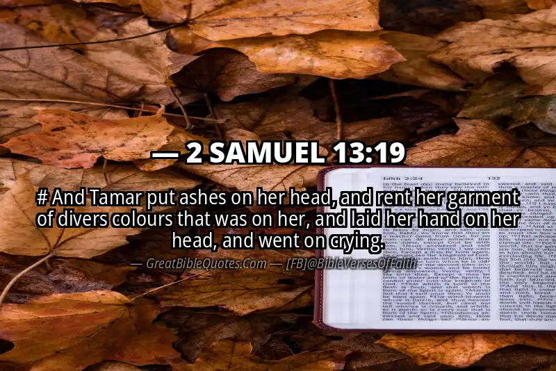 2 SAMUEL 13:19 Verse Image