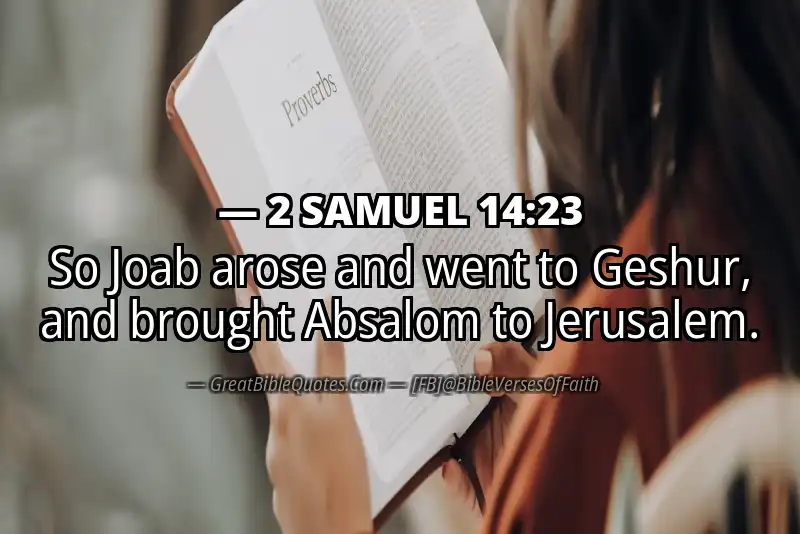 2 SAMUEL 14:23 Verse Image
