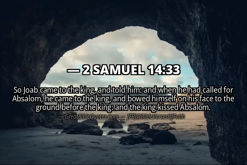 2 SAMUEL 14:33 Verse