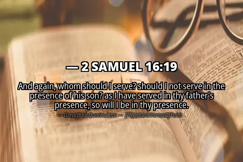 2 SAMUEL 16:19 Verse