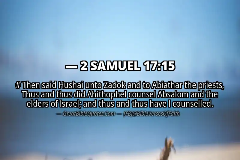 2 SAMUEL 17:15 Verse