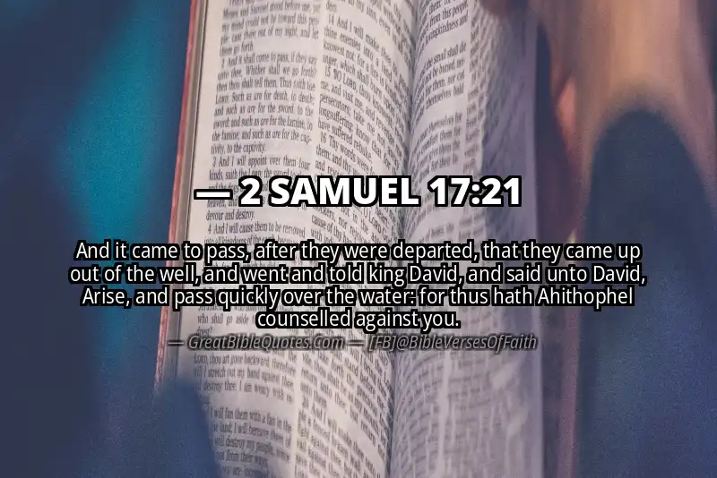 2 SAMUEL 17:21 Verse Image