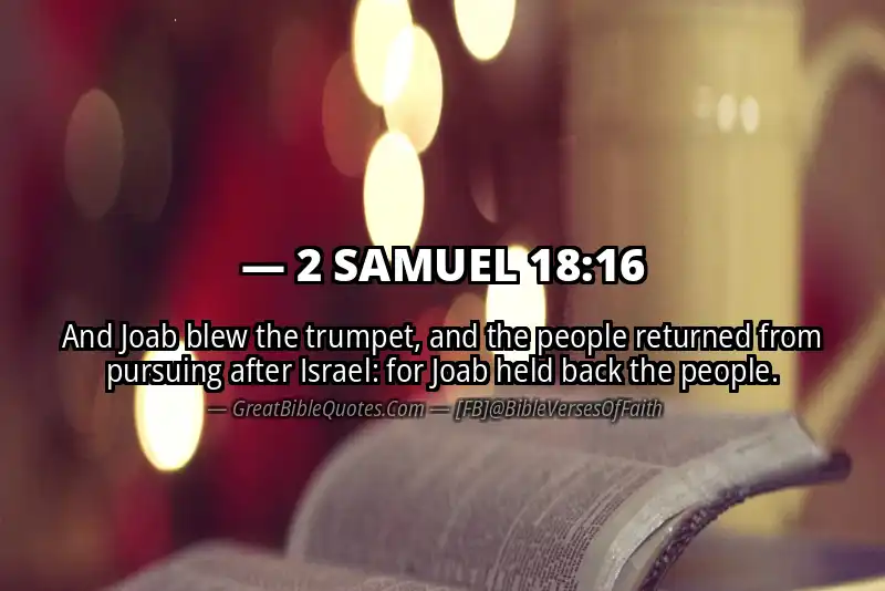 2 SAMUEL 18:16 Verse Image