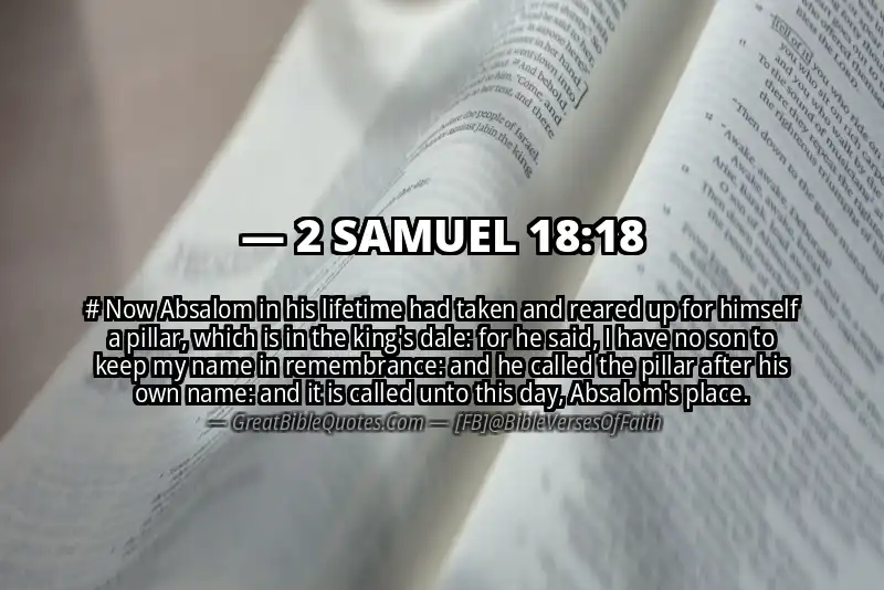 2 SAMUEL 18:18 Verse Image