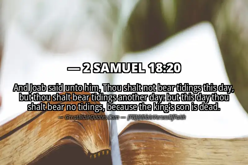 2 SAMUEL 18:20 Verse