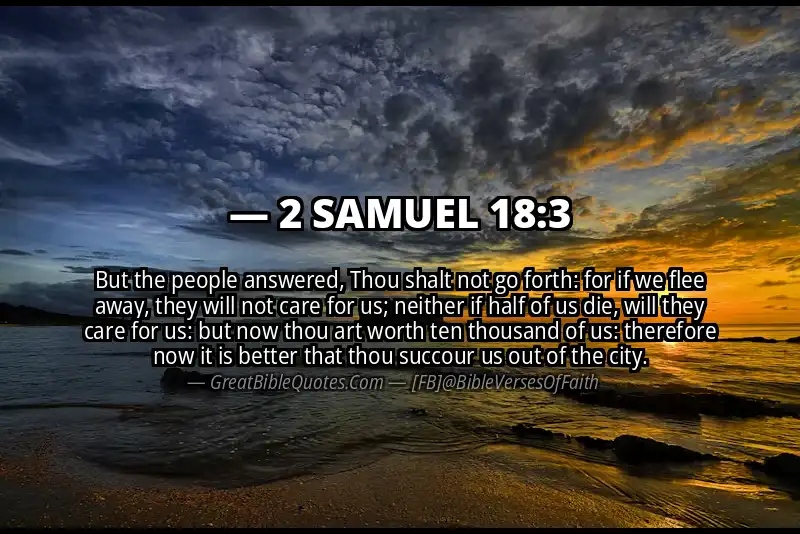 Bible verse: 2 SAMUEL 18:3 Image