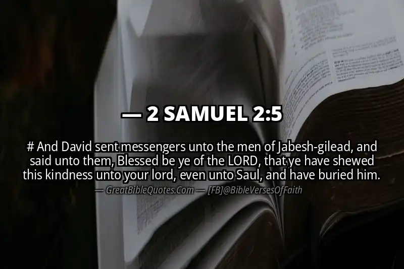 Bible verse: 2 SAMUEL 2:5 Image