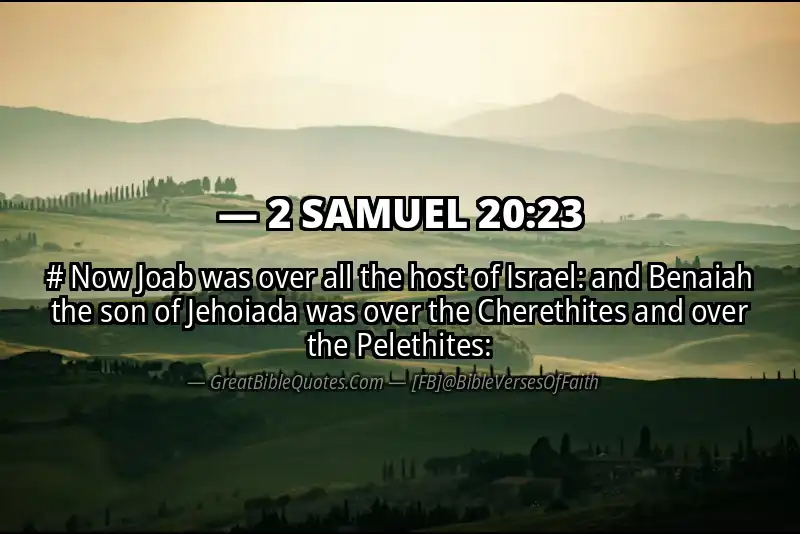 2 SAMUEL 20:23 Verse Image