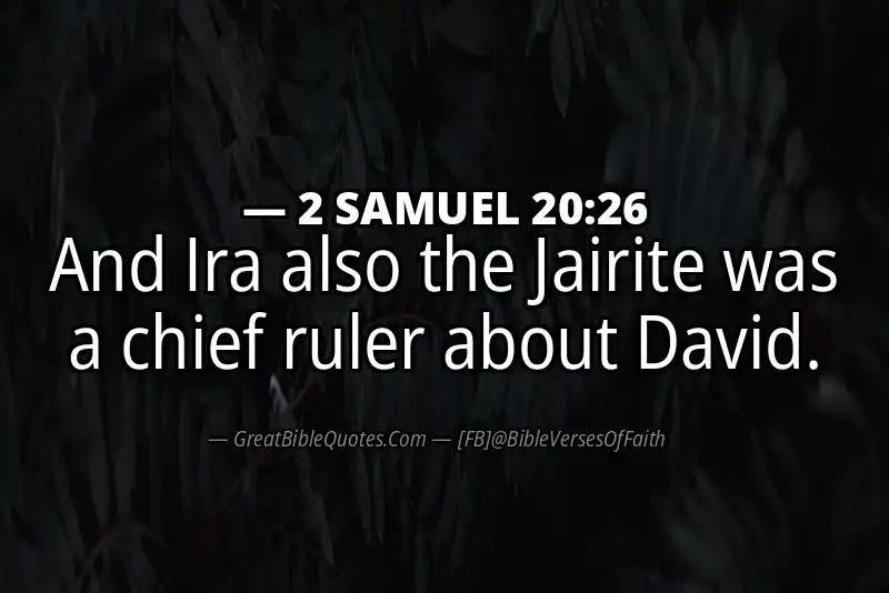 2 SAMUEL 20:26 Verse