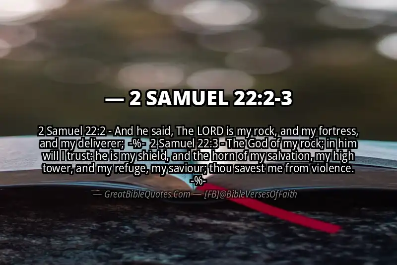 Image for 2 SAMUEL 22:2-3 Bible verse