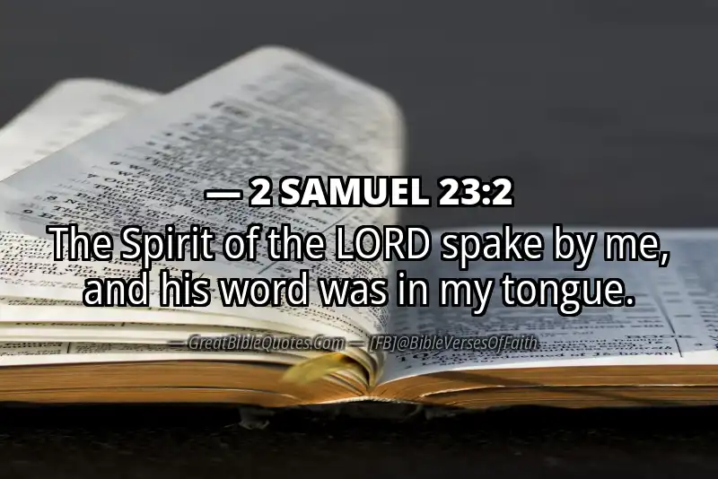 2 SAMUEL 23:2 Verse