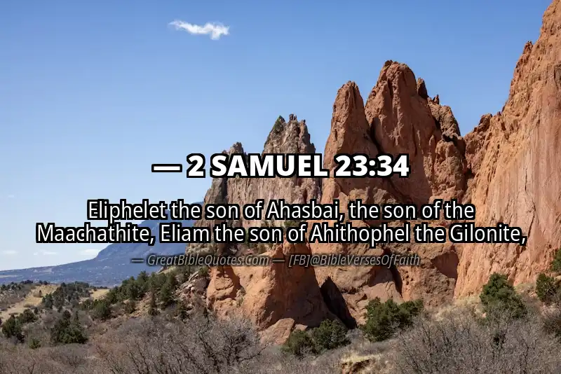 2 SAMUEL 23:34 Verse