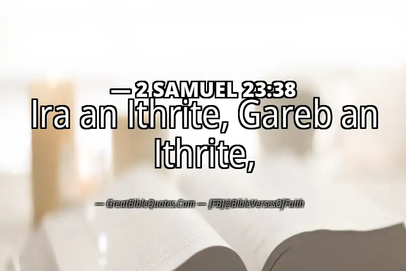 Bible verse: 2 SAMUEL 23:38 Image