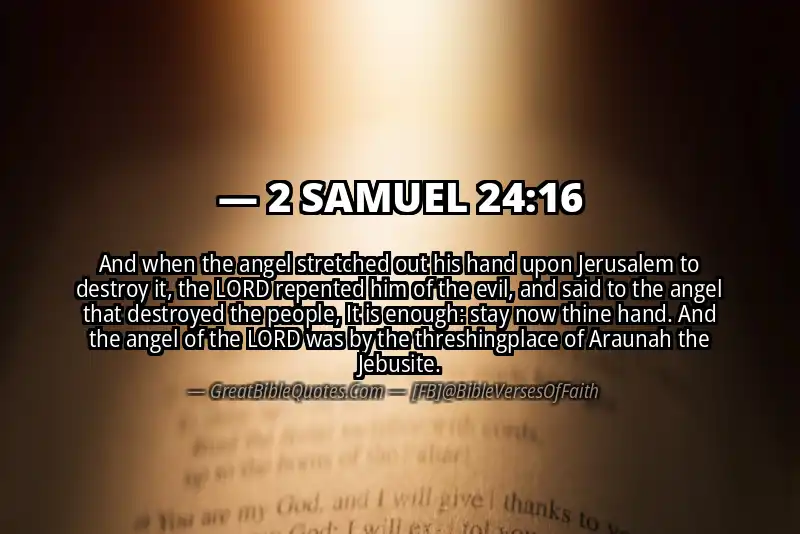 Bible verse: 2 SAMUEL 24:16 Image