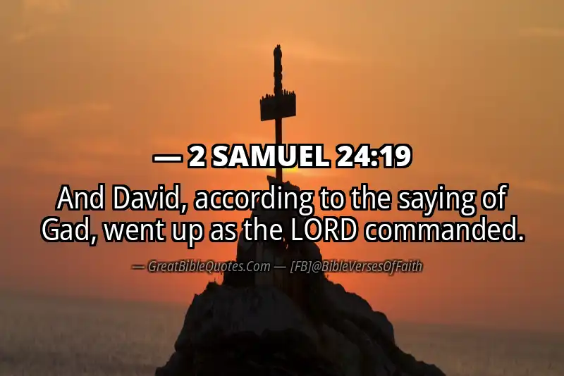Bible verse: 2 SAMUEL 24:19 Image