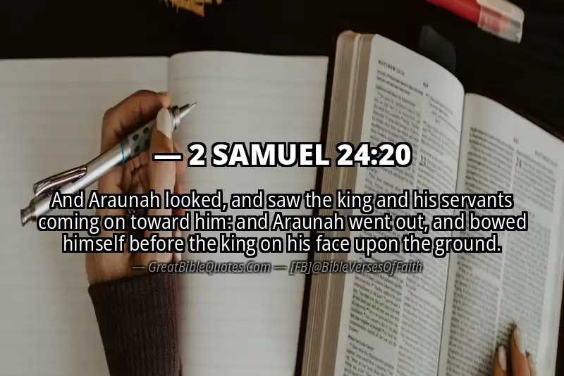 Bible verse: 2 SAMUEL 24:20 Image