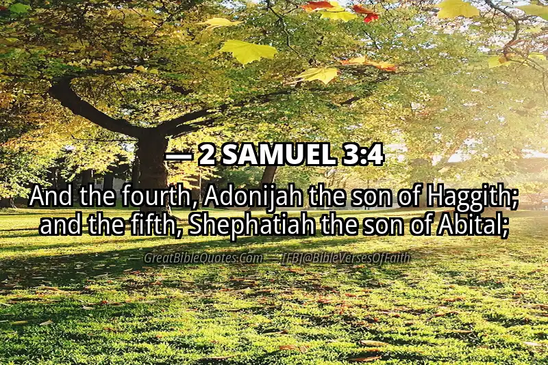 2 SAMUEL 3:4 Verse
