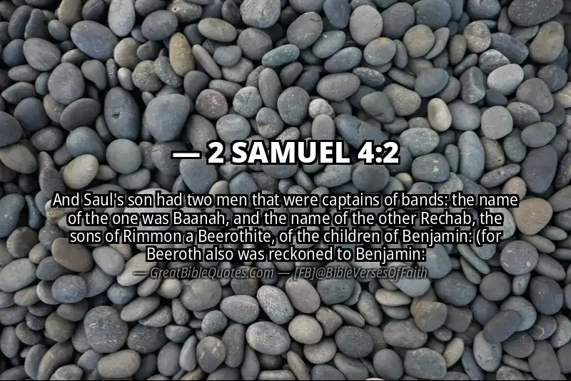2 SAMUEL 4:2 Verse