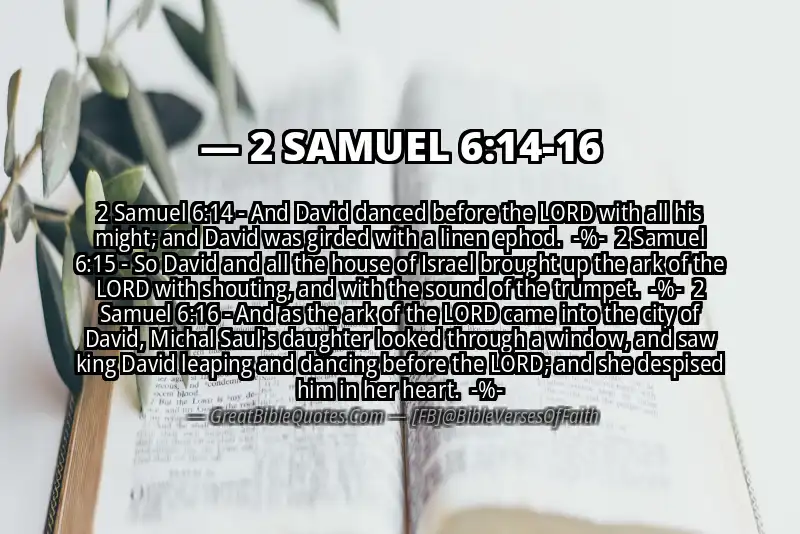 Image for 2 SAMUEL 6:14-16 Bible verse