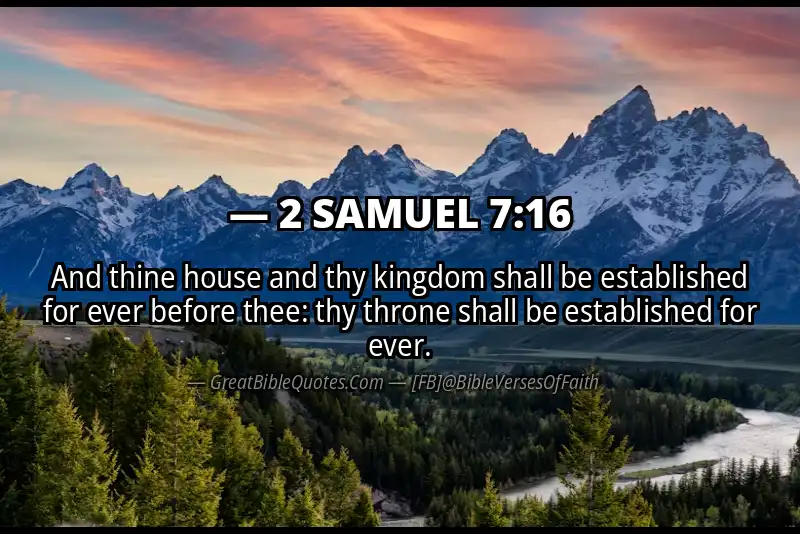 2 SAMUEL 7:16 Verse