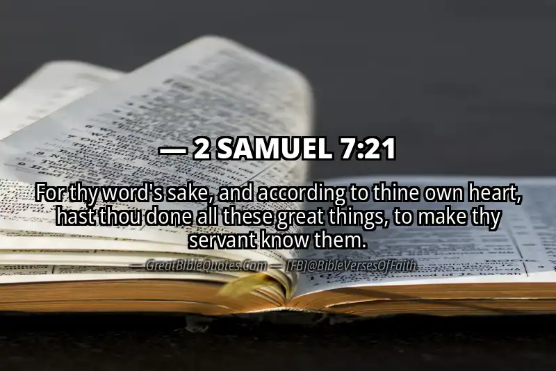 2 SAMUEL 7:21 Verse