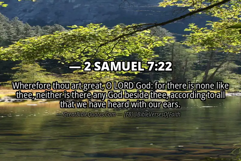 2 SAMUEL 7:22 Verse