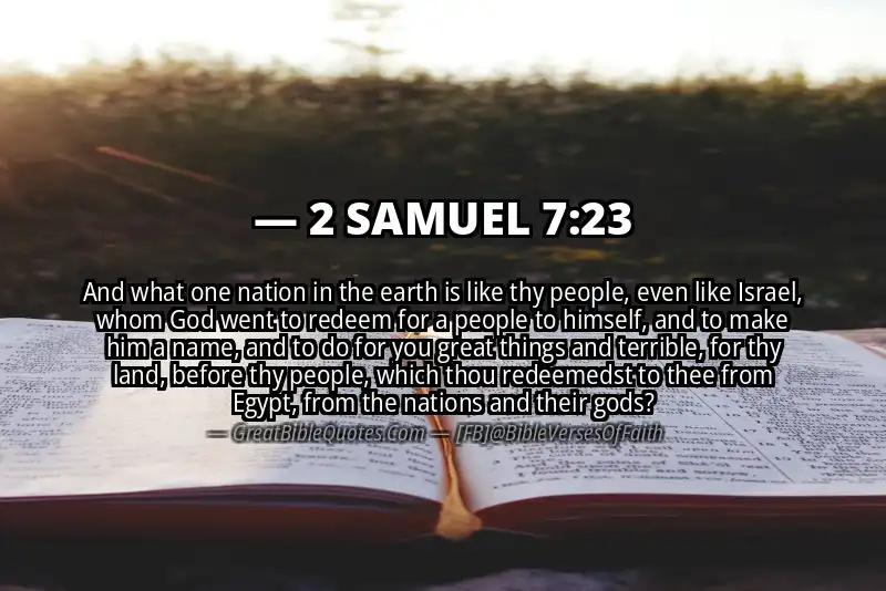 2 SAMUEL 7:23 Verse
