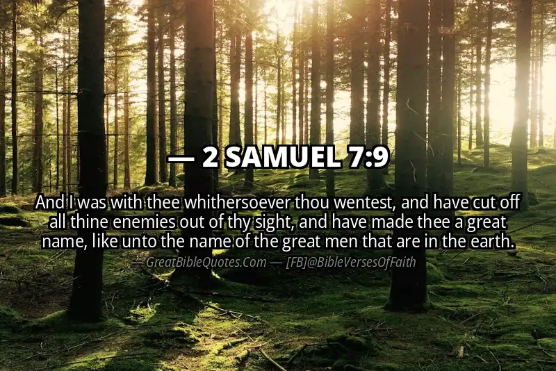 2 SAMUEL 7:9 Verse Image