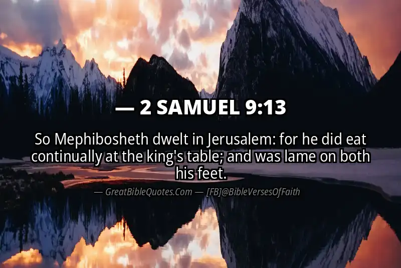 2 SAMUEL 9:13 Verse