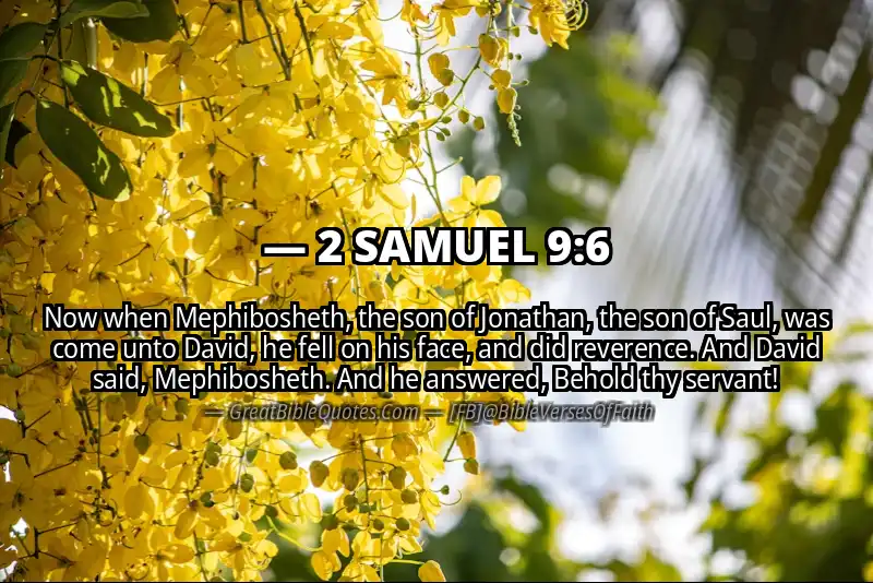 2 SAMUEL 9:6 Verse Image