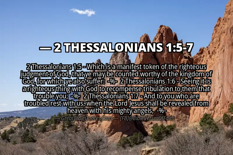 Image for 2 THESSALONIANS 1:5-7 Bible verse