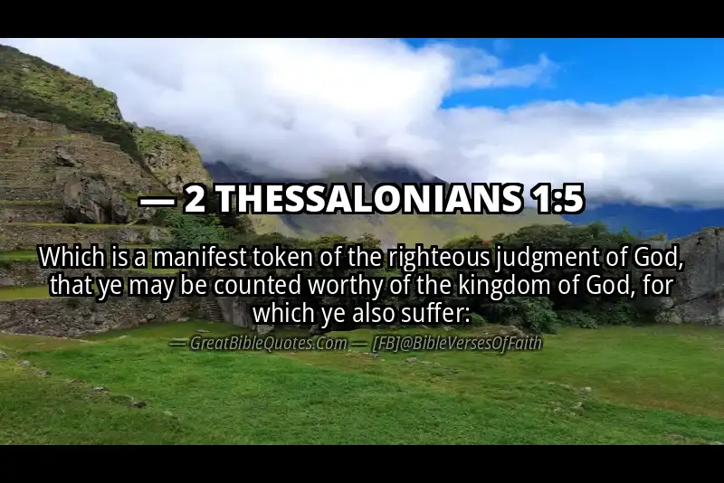 Bible verse: 2 THESSALONIANS 1:5 Image