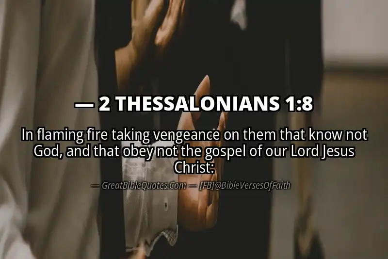 Bible verse: 2 THESSALONIANS 1:8 Image