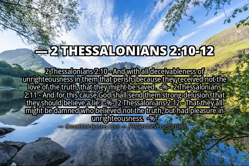 Image for 2 THESSALONIANS 2:10-12 Bible verse