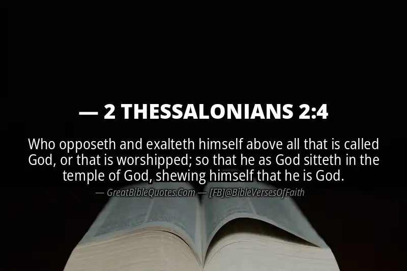 2 THESSALONIANS 2:4 Verse