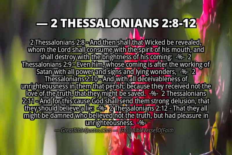 Image for 2 THESSALONIANS 2:8-12 Bible verse