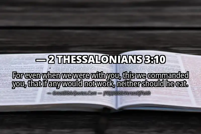 Bible verse: 2 THESSALONIANS 3:10 Image