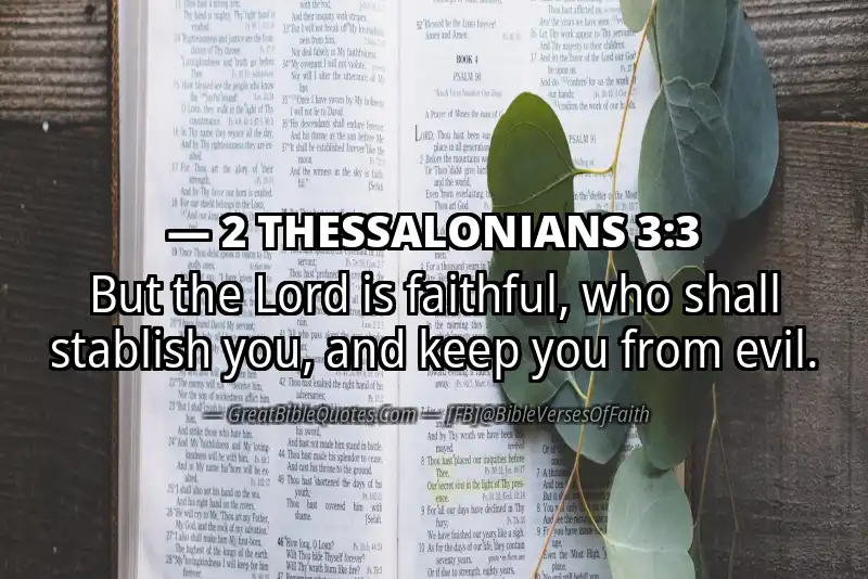 2 THESSALONIANS 3:3 Verse