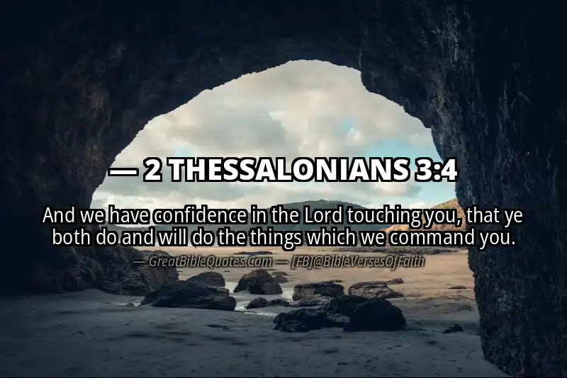 2 THESSALONIANS 3:4 Verse