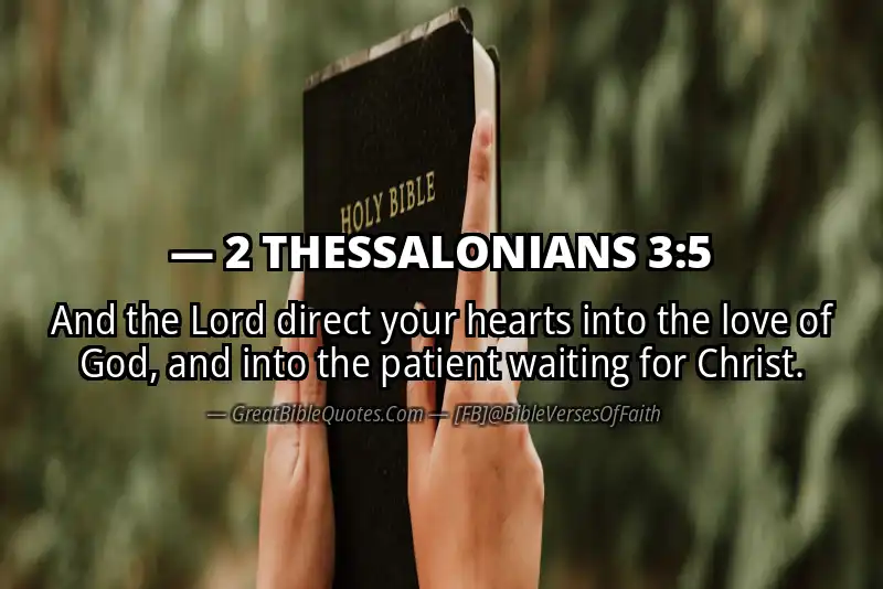2 THESSALONIANS 3:5 Verse