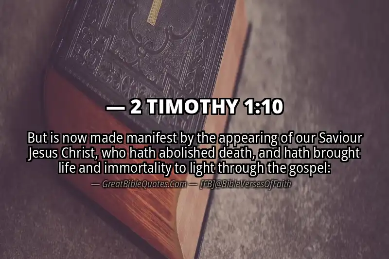 2 TIMOTHY 1:10 Verse