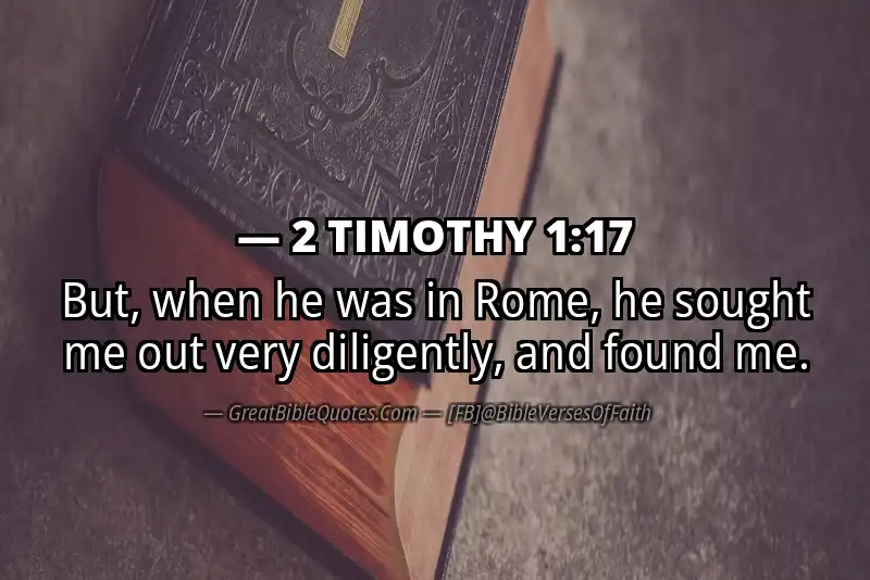 Bible verse: 2 TIMOTHY 1:17 Image