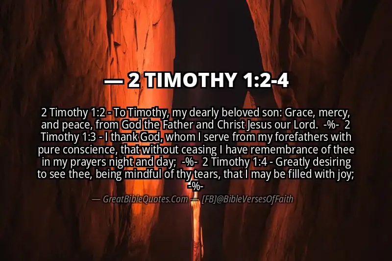 Image for 2 TIMOTHY 1:2-4 Bible verse